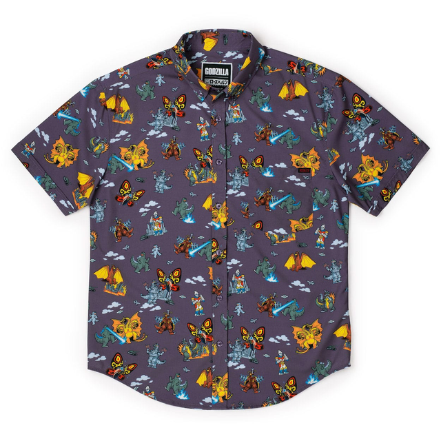 Godzilla “Kaiju Chaos” RSVLTS Button-Up Shirt | Atomic Horror