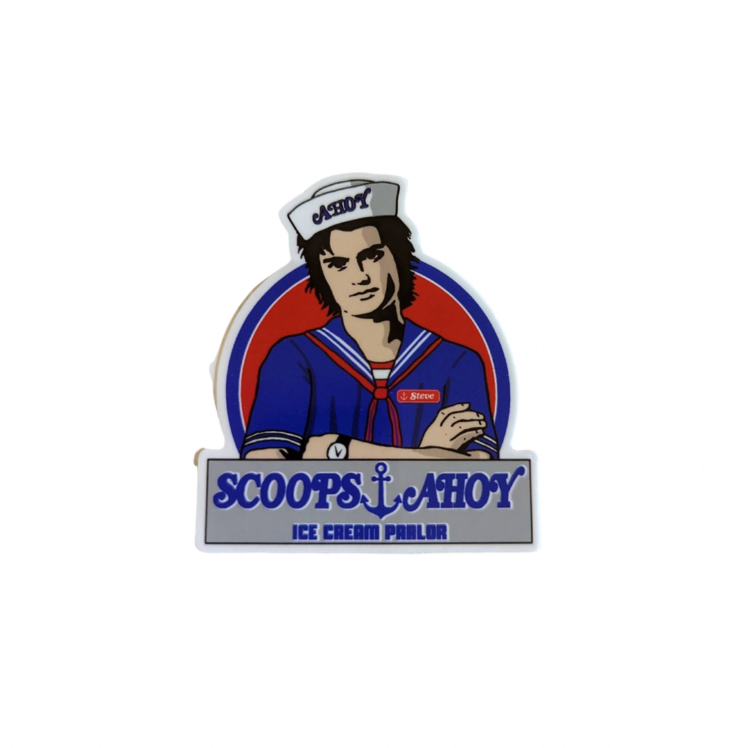 Steve Harrington Scoops Ahoy Vinyl Decal Sticker Atomic Horror