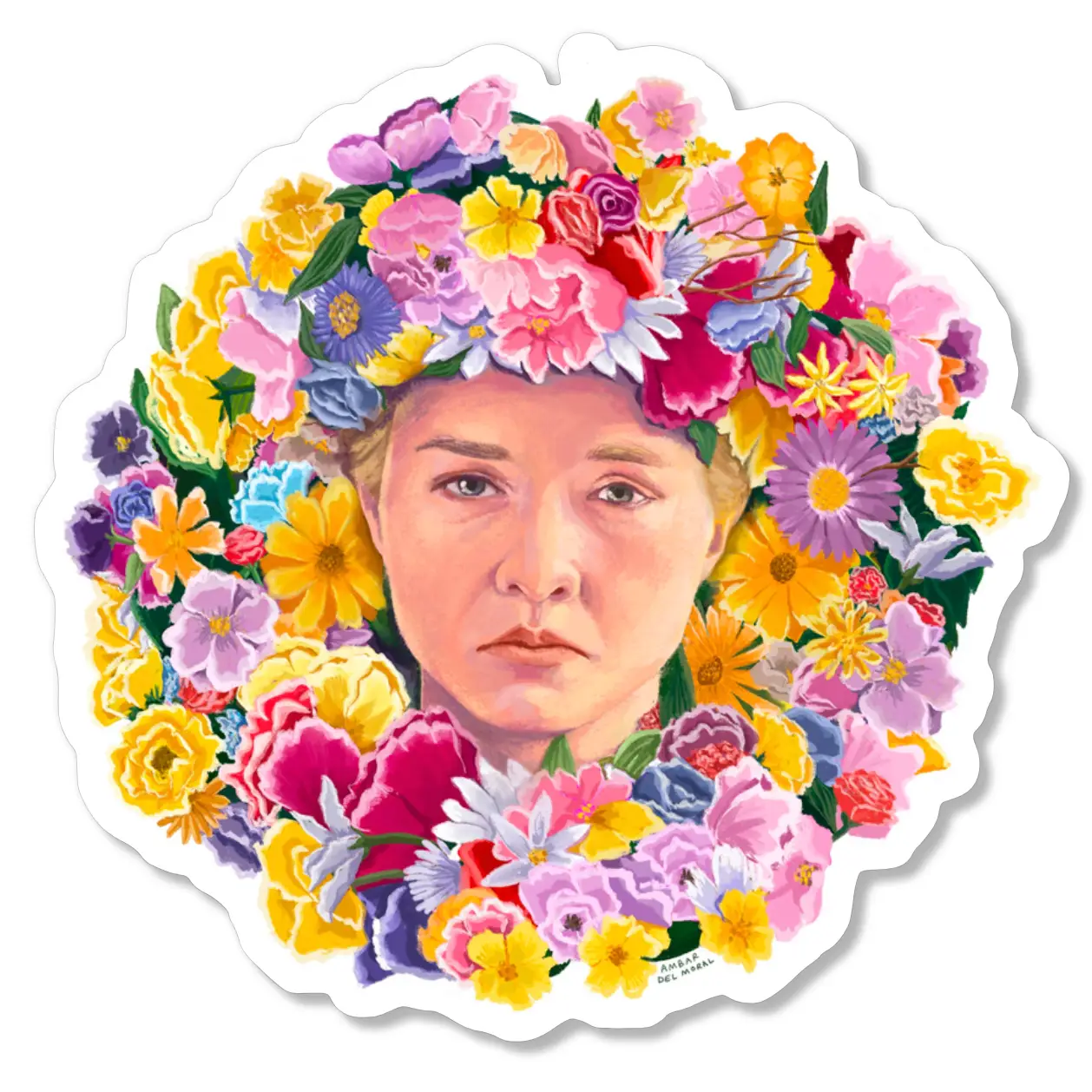 Midsommar flower sticker atomic horror